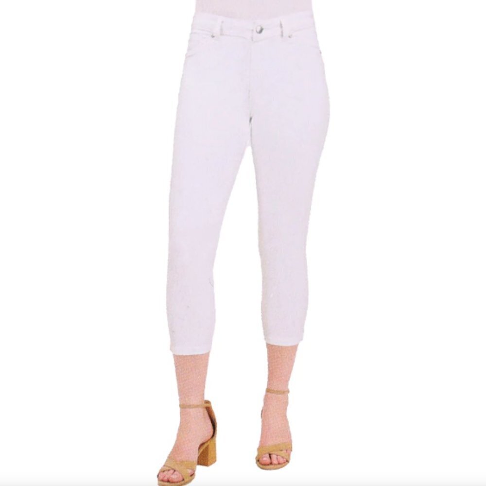 Nygard White Cropped Skinny High Rise Jeans size 14